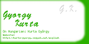 gyorgy kurta business card